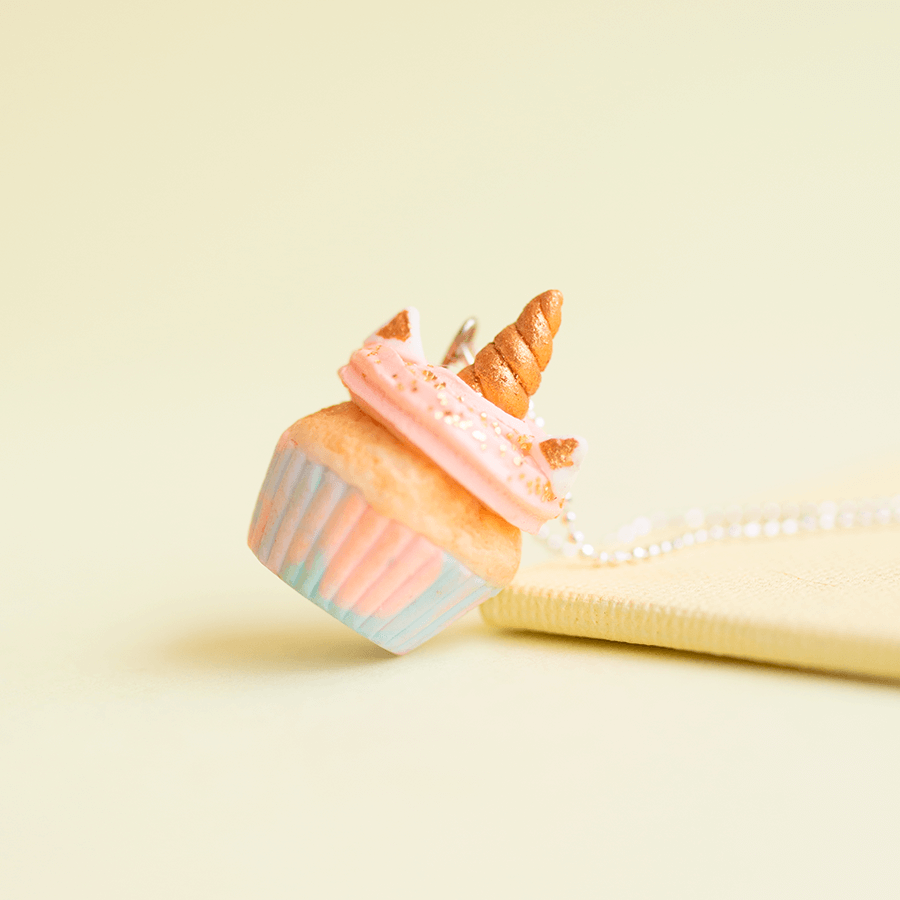 Collar cupcake Unicornio