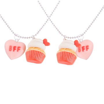 Collar BFF cupcake rojo