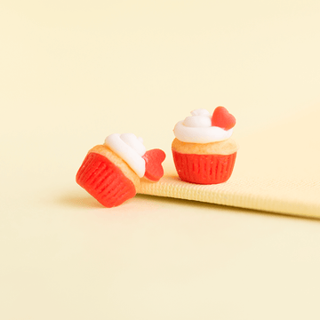 Aretes cupcake rojo