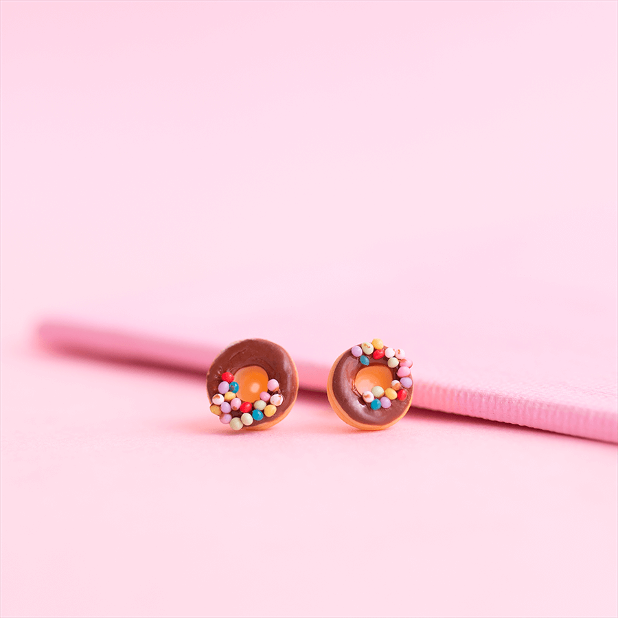 Aretes dona chocolate