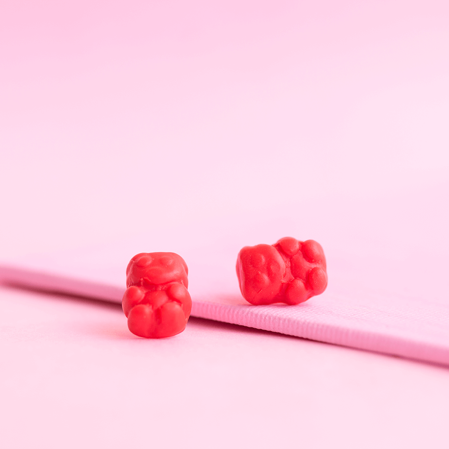 Aretes pandita rojo